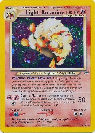 Light Arcanine 012 - Unlimited Holofoil Neo Destiny - Holo Rare