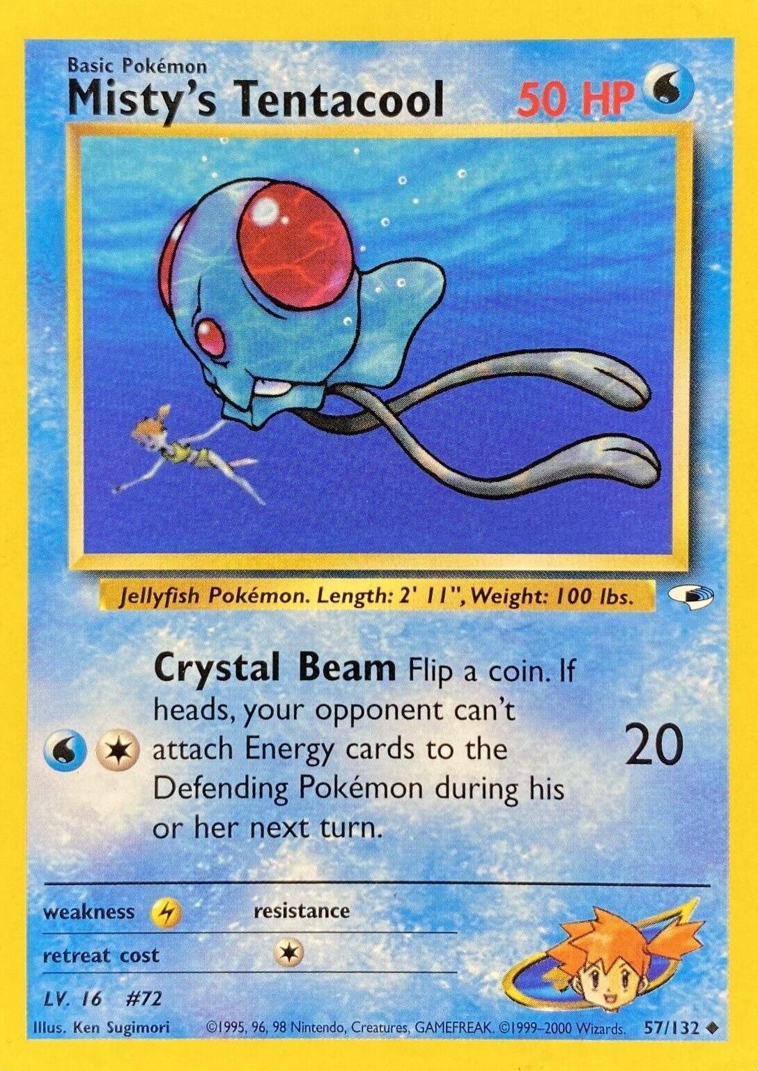 Misty's Tentacool (57) 057/132 - Unlimited Gym Heroes - Uncommon