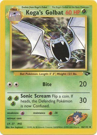 Koga's Golbat 046/132 - Unlimited Gym Challenge - Uncommon