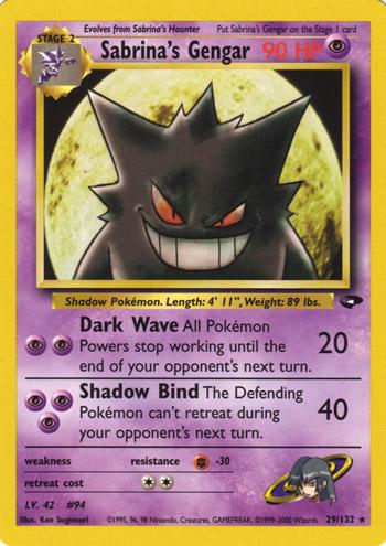 Sabrina's Gengar 029/132 - Unlimited Gym Challenge - Rare