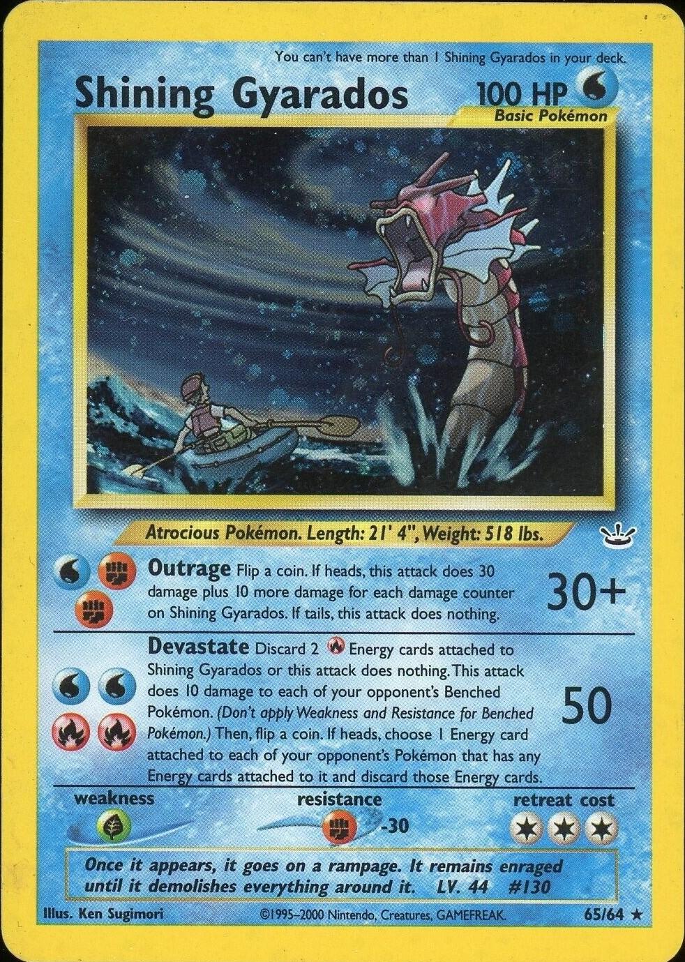 Shining Gyarados 065 - Unlimited Holofoil Neo Revelation - Secret Rare