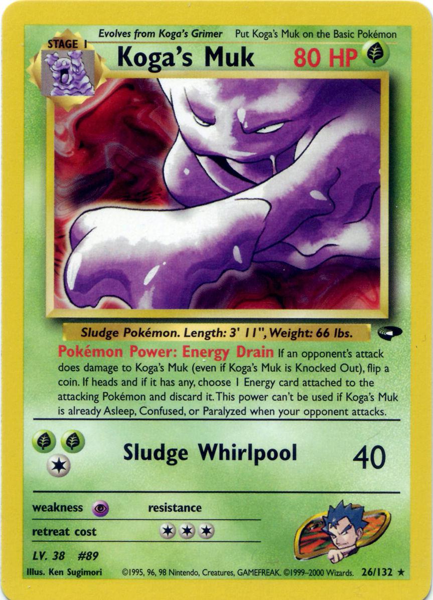 Koga's Muk 026/132 - Unlimited Gym Challenge - Rare
