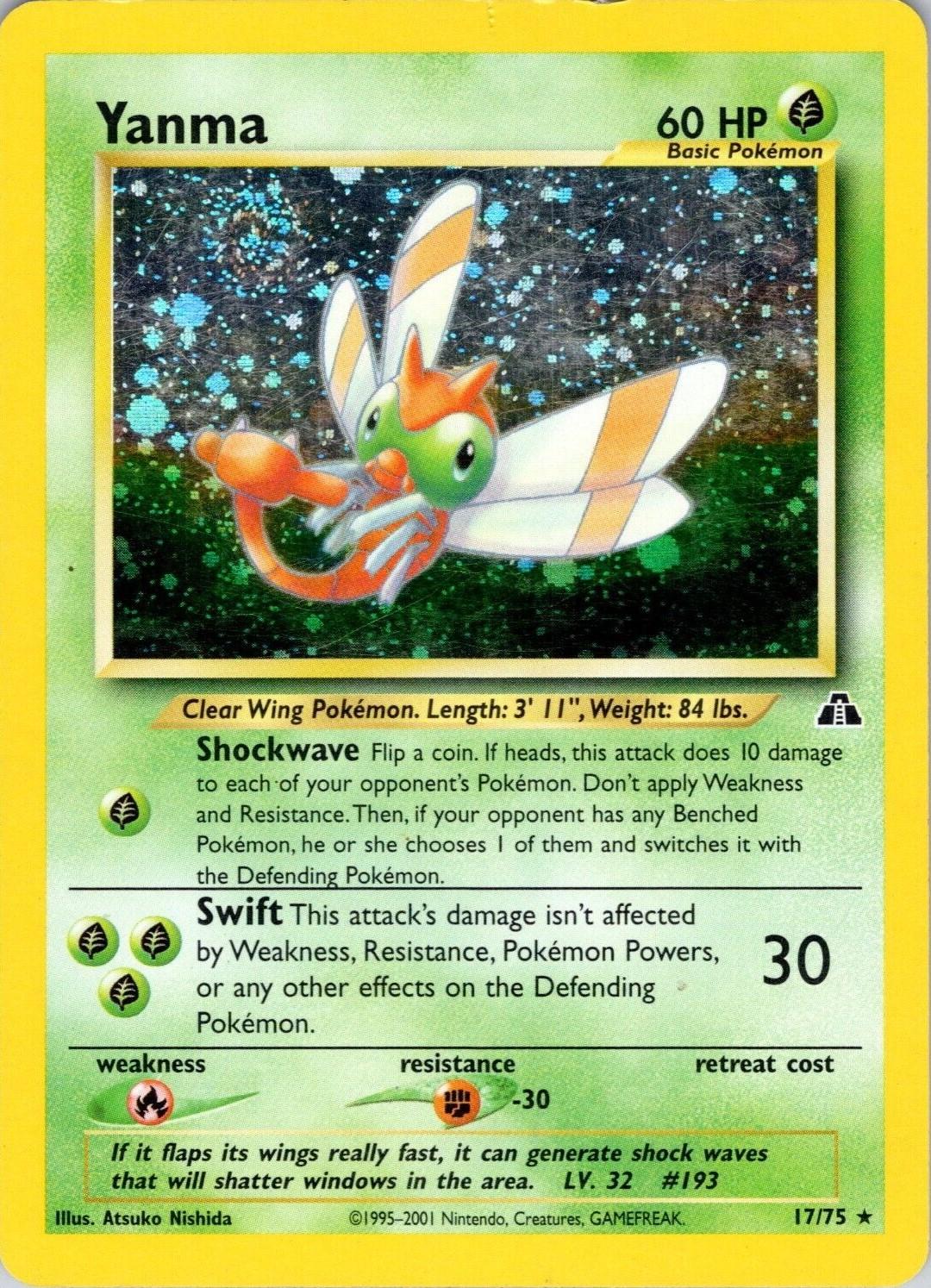 Yanma (17) 017/75 - Unlimited Holofoil Neo Discovery - Holo Rare
