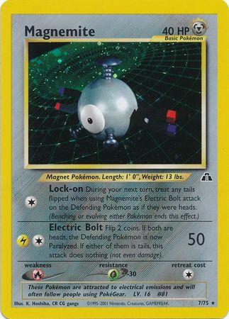 Magnemite (7) 007/75 - Unlimited Holofoil Neo Discovery - Holo Rare