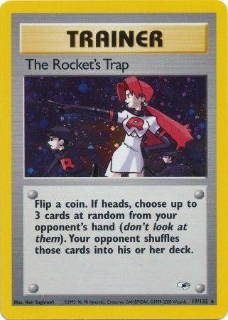The Rocket's Trap 019/132 - Unlimited Holofoil Gym Heroes - Holo Rare