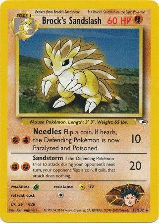 Brock's Sandslash 023/132 - Unlimited Gym Heroes - Rare