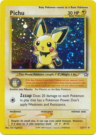 Pichu 012/111 - Unlimited Holofoil Neo Genesis - Holo Rare