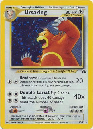 Ursaring (15) 015/75 - Unlimited Holofoil Neo Discovery - Holo Rare