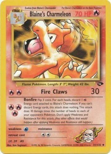Blaine's Charmeleon 031/132 - Unlimited Gym Challenge - Uncommon