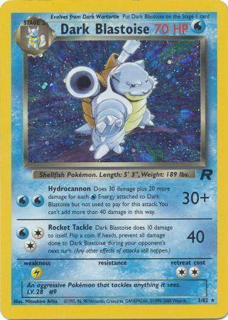 Dark Blastoise (3) 003/82 - Unlimited Holofoil Team Rocket - Holo Rare