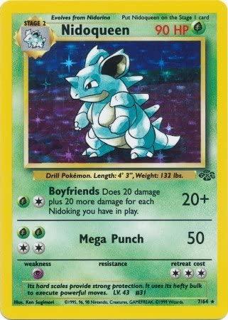 Nidoqueen (7) 007/64 - Unlimited Holofoil Jungle - Holo Rare