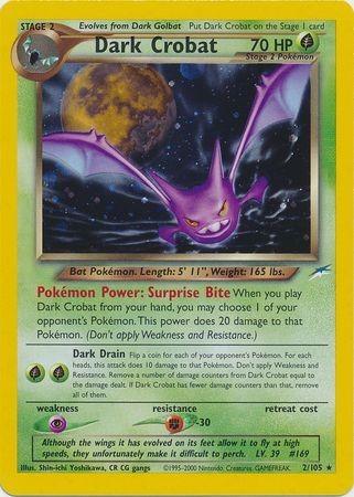 Dark Crobat 002 - Unlimited Holofoil Neo Destiny - Holo Rare