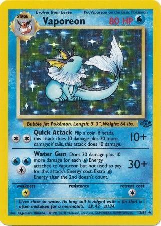 Vaporeon (12) 012/64 - Unlimited Holofoil Jungle - Holo Rare