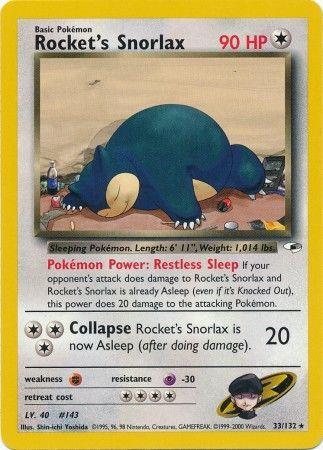 Rocket's Snorlax 033/132 - Unlimited Gym Heroes - Rare