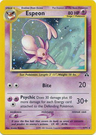 Espeon (1) 001/75 - Unlimited Holofoil Neo Discovery - Holo Rare