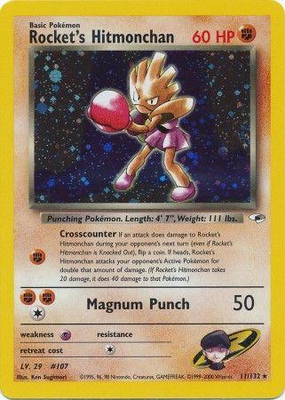 Rocket's Hitmonchan 011/132 - Unlimited Holofoil Gym Heroes - Holo Rare