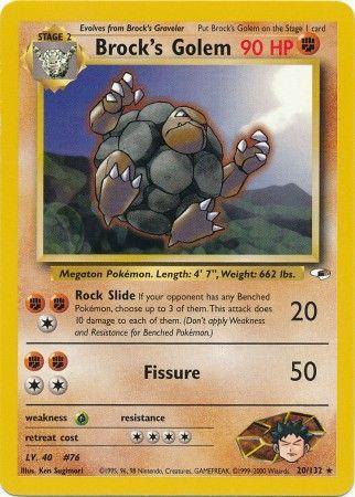 Brock's Golem 020/132 - Unlimited Gym Heroes - Rare