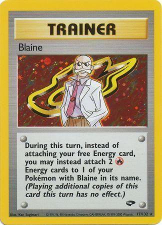 Blaine (17) 017/132 - Unlimited Holofoil Gym Challenge - Holo Rare