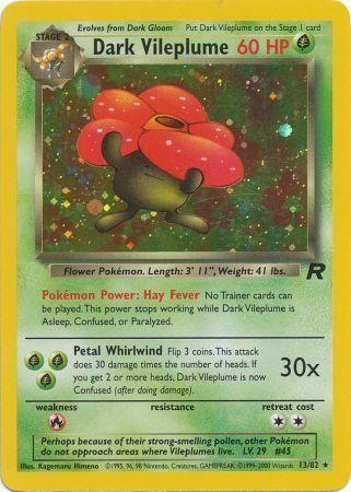 Dark Vileplume (13) 013/82 - Unlimited Holofoil Team Rocket - Holo Rare