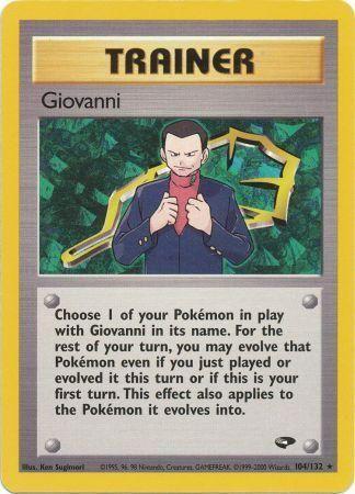Giovanni (104) 104/132 - Unlimited Gym Challenge - Rare