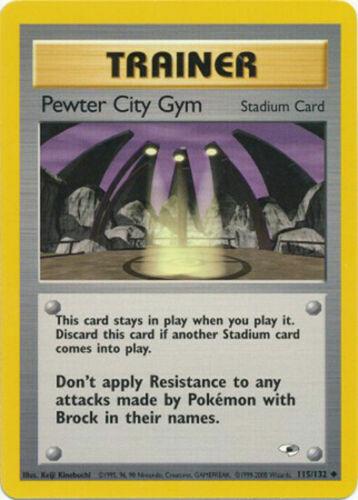 Pewter City Gym 115/132 - Unlimited Gym Heroes - Uncommon