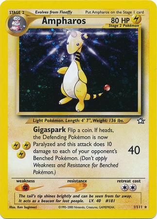Ampharos 001/111 - Unlimited Holofoil Neo Genesis - Holo Rare