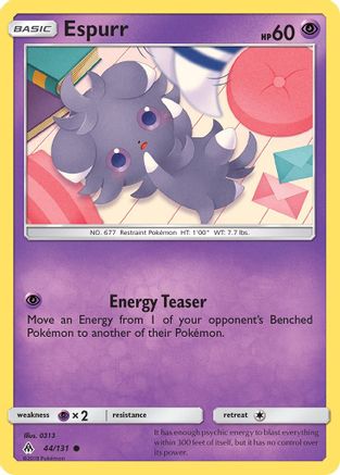 Espurr 044/131 - Reverse Holofoil SM Forbidden Light - Common