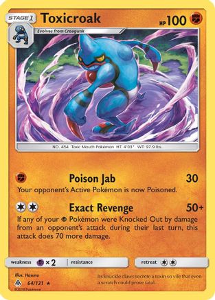 Toxicroak 064 SM Forbidden Light - Rare