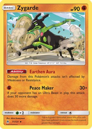 Zygarde (71) 071/131 - Reverse Holofoil SM Forbidden Light - Uncommon