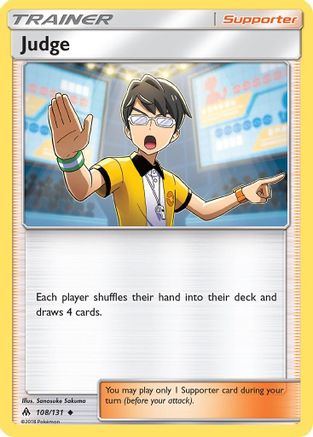 Judge 108/131 - Reverse Holofoil SM Forbidden Light - Uncommon