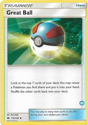 Great Ball (25) (Alolan Ninetales Half-Deck) 119 SM Trainer Kit Alolan Sandslash & Alolan Ninetales - Uncommon