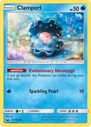 Clamperl 041/168 - Reverse Holofoil SM Celestial Storm - Common
