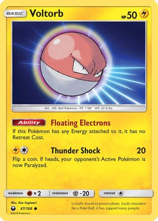 Voltorb 047/168 - Reverse Holofoil SM Celestial Storm - Common