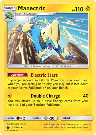 Manectric 052 - Reverse Holofoil SM Celestial Storm - Rare