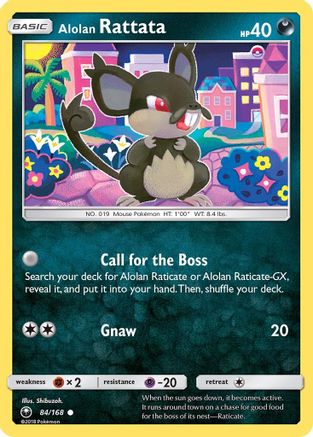 Alolan Rattata 084/168 SM Celestial Storm - Common