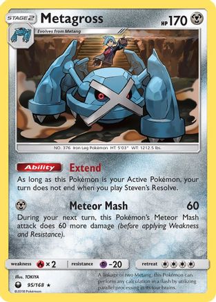 Metagross 095/168 - Holofoil SM Celestial Storm - Holo Rare