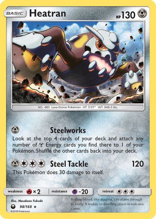 Heatran 098 - Holofoil SM Celestial Storm - Holo Rare