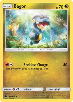 Bagon (104) 104 - Reverse Holofoil SM Celestial Storm - Common