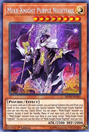 Mekk-Knight Purple Nightfall (MP18-EN183) - 2018 Mega-Tins Mega Pack 1st Edition