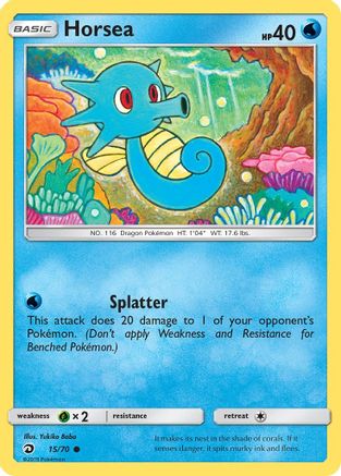 Horsea (15) 015 - Reverse Holofoil Dragon Majesty - Common