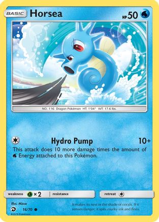 Horsea (16) 016/70 - Reverse Holofoil Dragon Majesty - Common