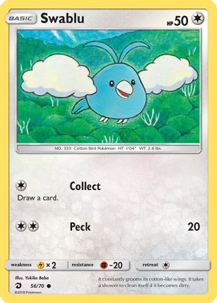 Swablu (56) 056/70 - Reverse Holofoil Dragon Majesty - Common