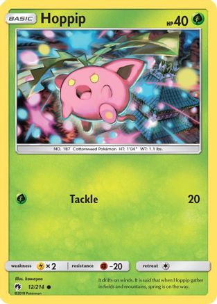 Hoppip (12) 012/214 - Reverse Holofoil SM Lost Thunder - Common