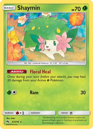 Shaymin 033/214 - Reverse Holofoil SM Lost Thunder - Holo Rare