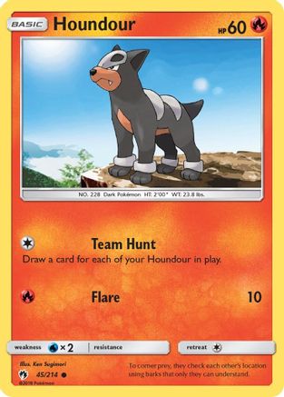 Houndour 045/214 SM Lost Thunder - Common