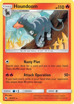 Houndoom 046/214 - Reverse Holofoil SM Lost Thunder - Rare