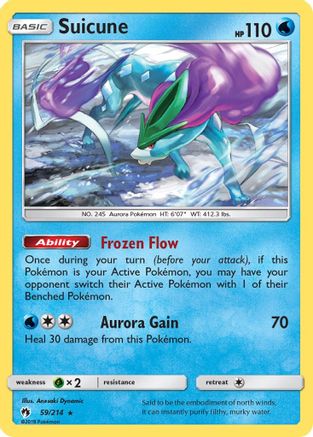 Suicune 059/214 - Reverse Holofoil SM Lost Thunder - Holo Rare