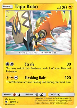 Tapu Koko 085 - Reverse Holofoil SM Lost Thunder - Holo Rare
