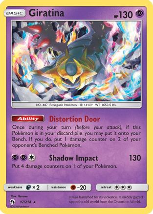 Giratina 097/214 - Reverse Holofoil SM Lost Thunder - Holo Rare