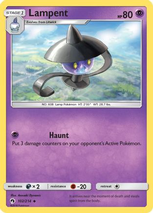 Lampent 102/214 SM Lost Thunder - Uncommon